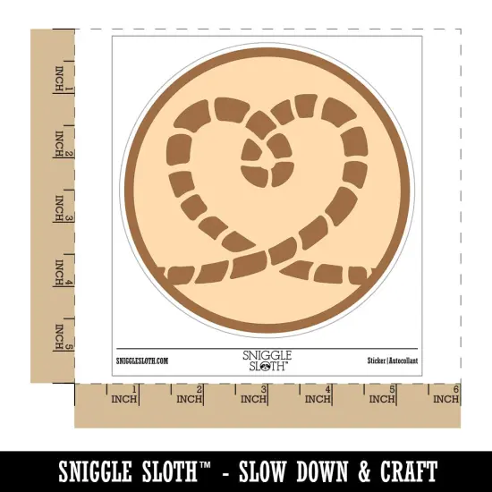 Rope Heart Twist Knot Waterproof Vinyl Phone Tablet Laptop Water Bottle Sticker Set - 5 Pack {1}