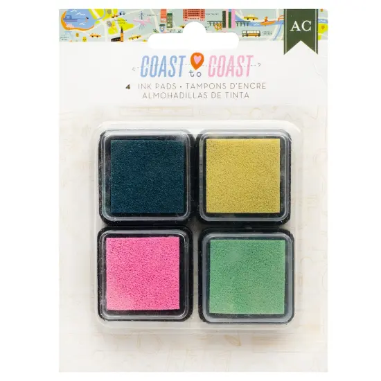 American Crafts Coast-to-Coast Ink Pads-4/Pkg {1}