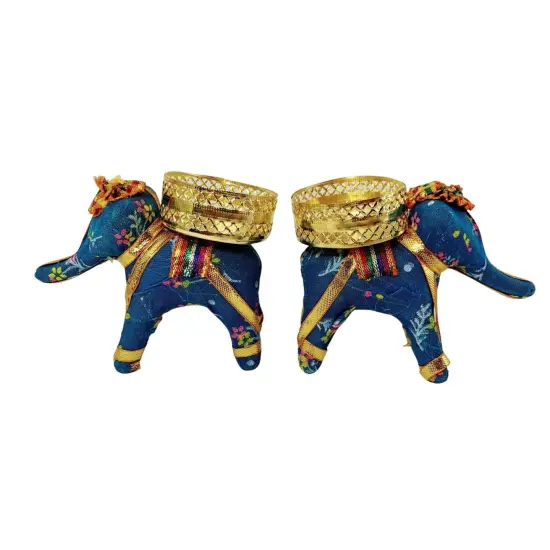 Diwali Gift Hamper Elephant Tealight Candle Holder Diwali Gift Boxes Indian Festival Best Wishes Christmas Hamper Basket for Employees Home Office Friends Family & Relatives - Return Gift {6}