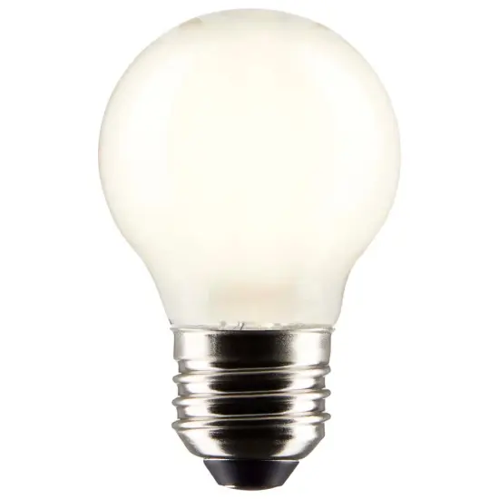 Satco 5.5w G16.5 Globe Filament LED 4000K Medium Base White Dimmable - 60w equiv Cool White {2}