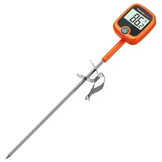 Candy Thermometer with Pot Clip, Instant Read Meat Analog Thermometer with LCD, Cooking Oil Thermometer Deep Frying Thermometer for Candy Maple Syrup Grease Cheese Sugar Brewing Making {2}