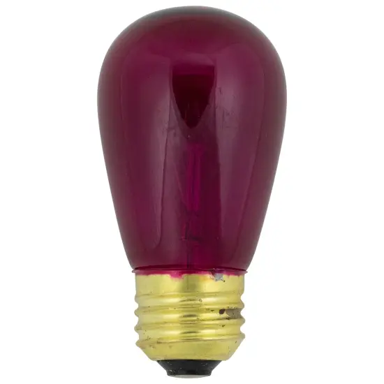 Northlight Transparent Incandescent S14 Edison Style Christmas Replacement Bulbs - Purple - Pack of 25 {4}