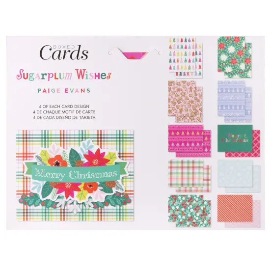 Paige Evans A2 Cards W/Envelopes (4.375"X5.75") 40/Box-Sugarplum Wishes {3}