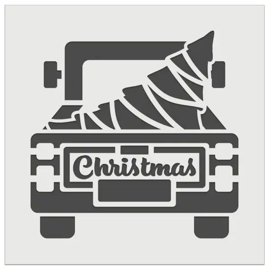 Christmas Tree Truck Wall Cookie DIY Craft Reusable Stencil {2}