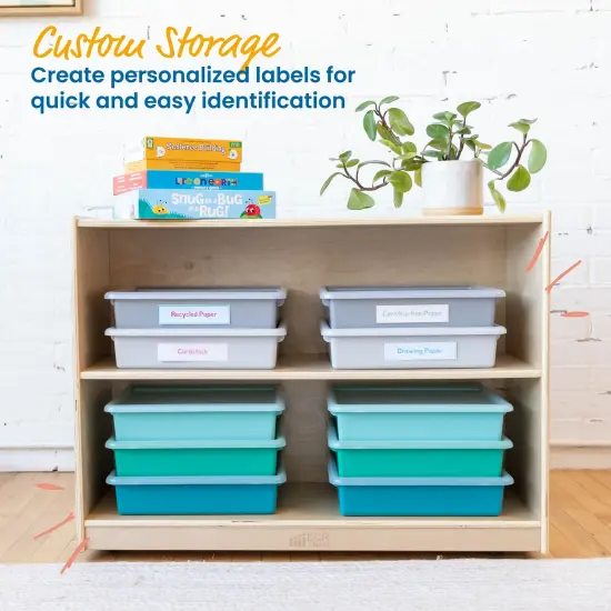 Letter Size Tray with Lid, Storage Bin, 10-Piece Contemporary {4}