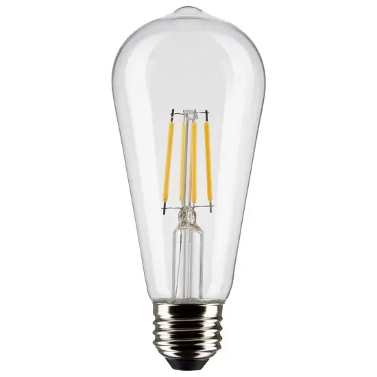 Satco 5w ST19 LED 3000K Medium Base Dimmable - 40w equiv Warm White {1}