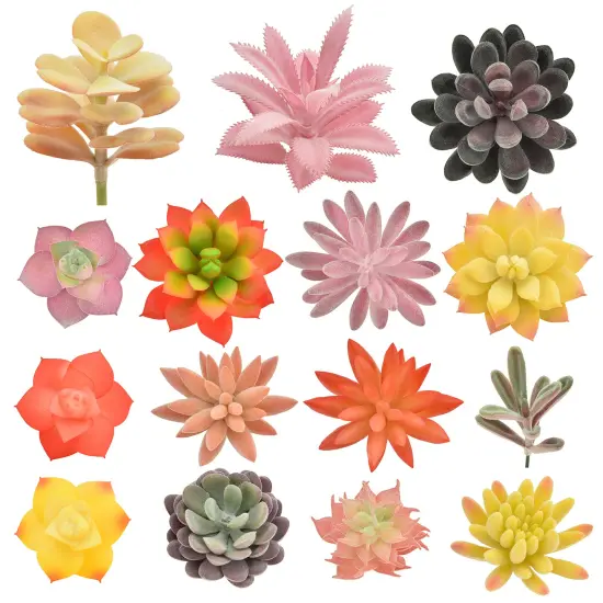15 Pack Bulk Large Assorted Realistic Artificial Faux Succulents Aloe Plants Realistic Fake Succulent Plants, Largest Set of Succulents {2}