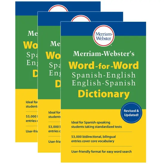 Merriam-Webster's Word-for-Word Spanish-English Dictionary, Pack of 3 {1}