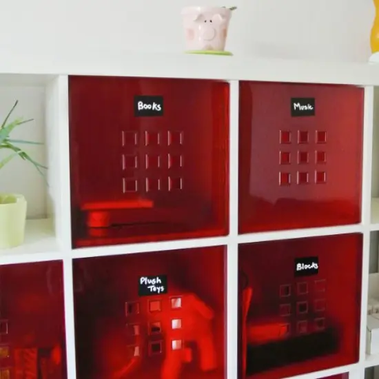 Wrapables Set of 24 Chalkboard Labels in Various Sizes, Fancy Rectangle {2}