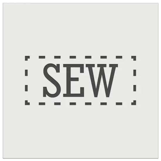 Sew Sewing Fun Text Wall Cookie DIY Craft Reusable Stencil {7}