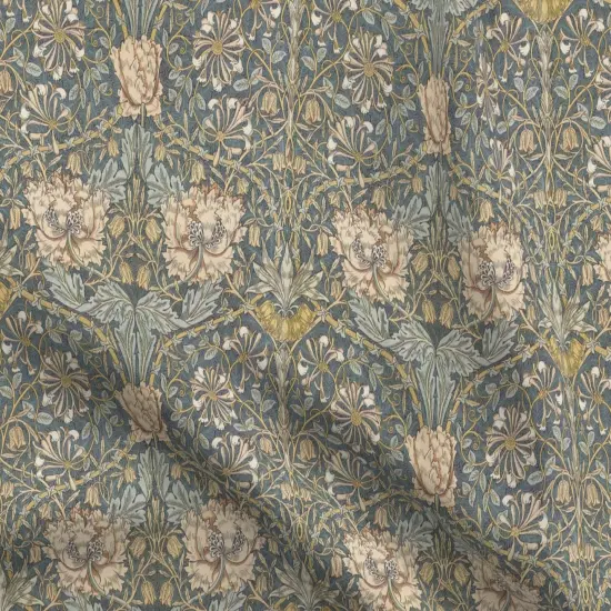 Various Fabrics by the Yard or Fat Quarter Arts And Crafts English Garden Honeysuckle Floral Damask William Morris Custom Printed Fabric by Spoonflower {5}