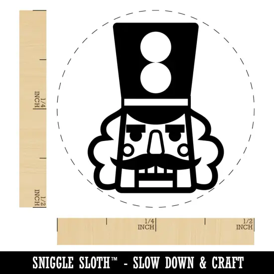 Christmas Nutcracker Head Self-Inking Rubber Stamp for Stamping Crafting Planners Brown {1}