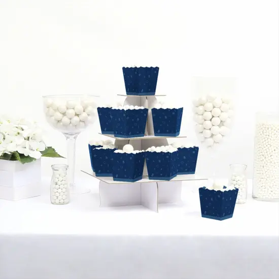 Big Dot of Happiness Navy Confetti Stars - Party Mini Favor Boxes - Simple Party Treat Candy Boxes - Set of 12 {3}