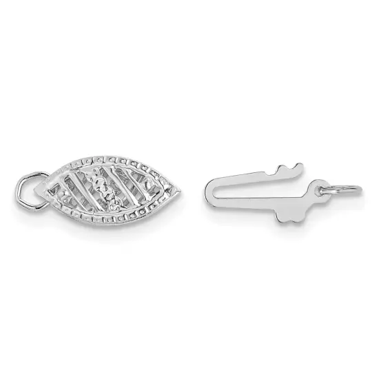 14K White Gold Pearl Clasp 11.4mm {1}