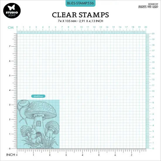 Studio Light Clear Stamps By Laurens Van Gurp-Nr. 536, Caterpillar Scene {4}