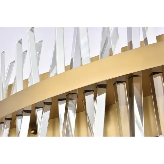 Serephina 30 inch crystal bath sconce in satin gold {6}