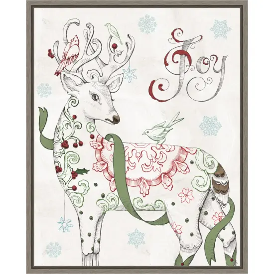 Christmas Season IV by Daphne Brissonnet Canvas Art Framed {1}