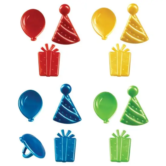 Happy Birthday Icons Cupcake Rings, 12ct {2}