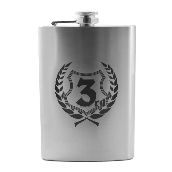 8oz 3rd Stainless Steel Flask {1}
