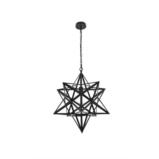 Nocturne 1 light black Pendant {3}