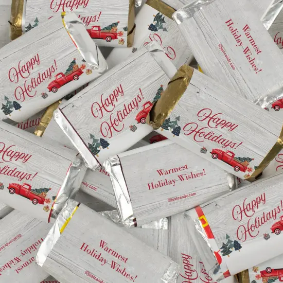 Christmas Candy Party Favors Hershey's Miniatures Chocolate - Vintage Red Truck {3}