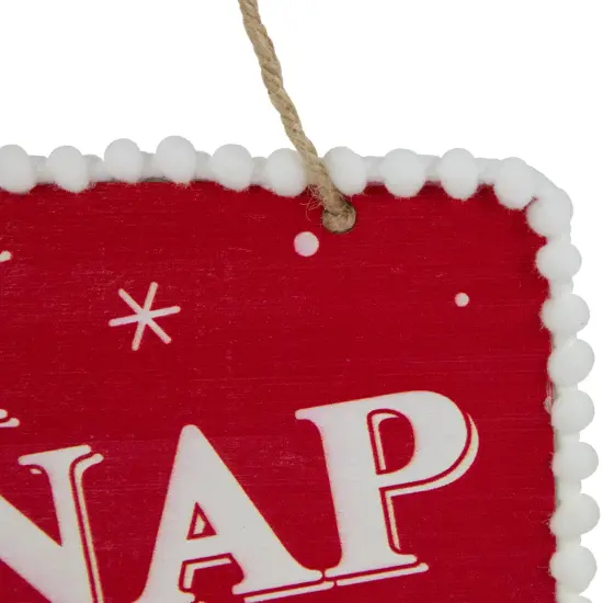 Northlight 6.25" Gingerbread Man "OH SNAP" Square Christmas Ornament Red {6}