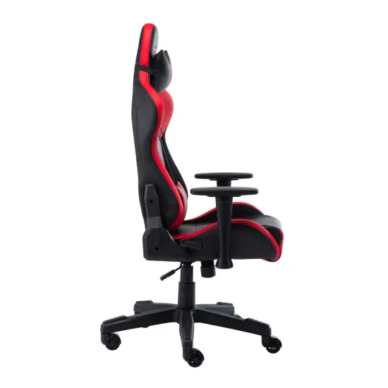 Techni Office Solutions 53" Vibrant Black and Red Unique Techni Sports TS-90 Comfortable Gaming Chair {4}