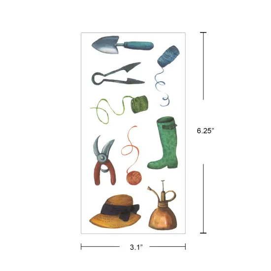 Wrapables Washi Stickers Sets for Scrapbooking, DIY Crafts for Stationery, Diary, Card Making 18, Cactus & Flowers {10}