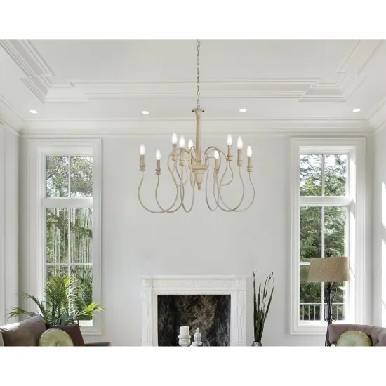 Flynx 9 lights pendant in weathered oak {2}