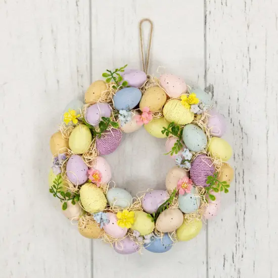 Northlight Floral and Easter Egg Spring Wreath - 12.5" - Multicolor {7}