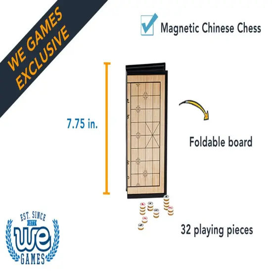 WE Games Magnetic Travel Chinese Chess - 8 in. {3}