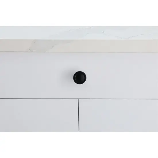 Logyn 1.3" Diameter Matte Black Mushroom Knob Multipack (Set of 10) {2}