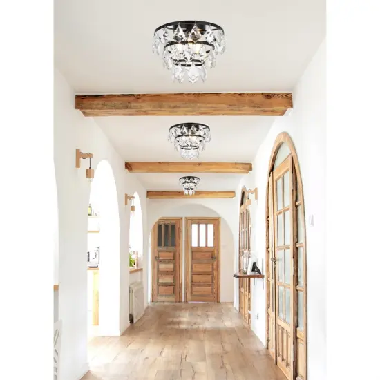 Ella 10 inch flush mount in black {2}