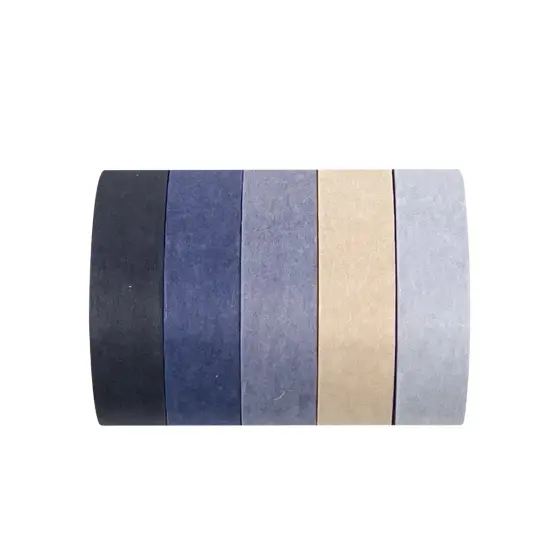 Wrapables Solid Color Washi Tape (Set of 5) Blue {3}
