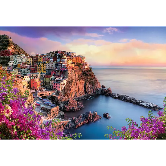 1500 Piece Jigsaw Puzzles, View of Manarola, Ocean Paradise, Italy, Coastal City,Adult Puzzles, Trefl 26137 {2}