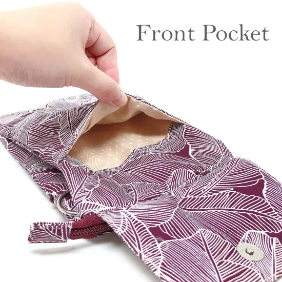 Wrapables Mini Crossbody Cell Phone Bag Front Flap / Wine {3}