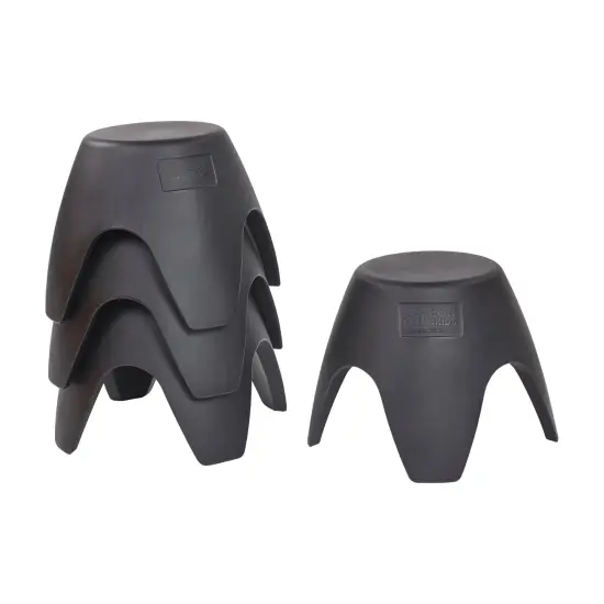 Ayana Stool Set, Flexible Seating, 4-Pack Black {1}