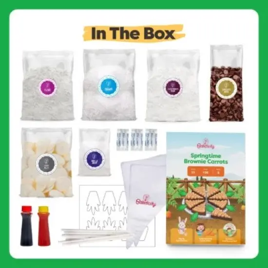 Baketivity Springtime Brownie Carrots Kids Baking Kit {5}