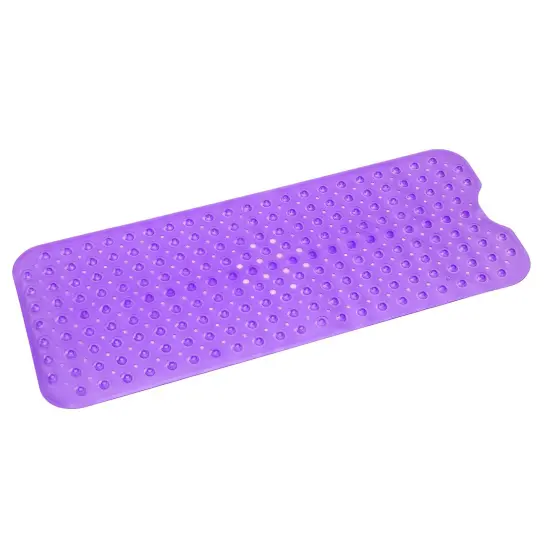Bath Tub Mat Non-Slip Shower Mat BPA-Free Massage Anti-Bacterial with Suction Cups Washable White {6}