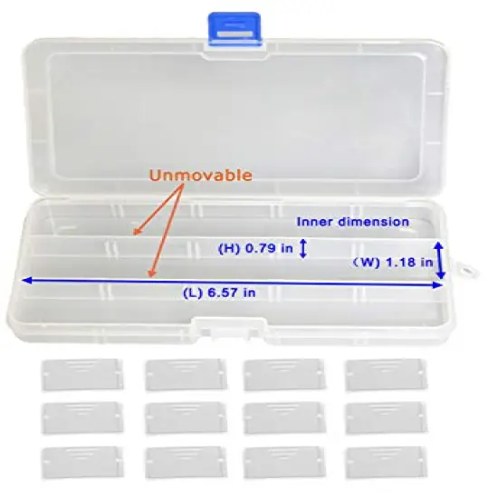 DUOFIRE Plastic Organizer Container Storage Box Adjustable Divider Removable Grid Compartment for Jewelry Beads Earring Container Tool Fishing Hook Small Accessories (15 grids, 4 Colors) {6}