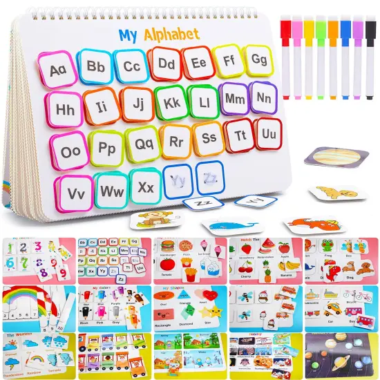 Montessori Preschool Learning Activities Newest 29 Themes Busy Book - Workbook Activity Binder / Toys for Toddlers, Autism Learning Materials and Tracing Coloring Book {2}