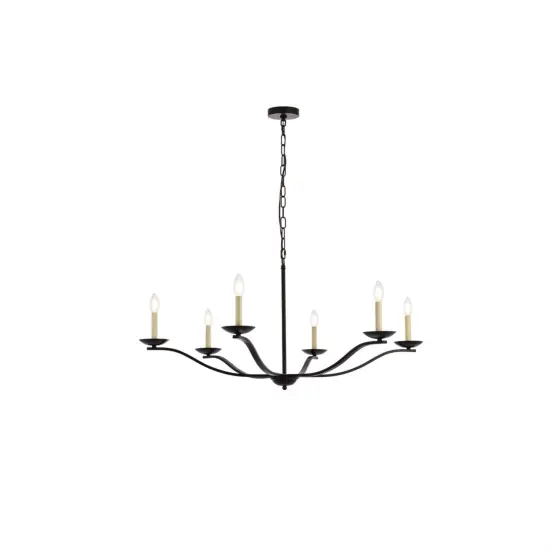 Trey 42 inch pendant in black {1}