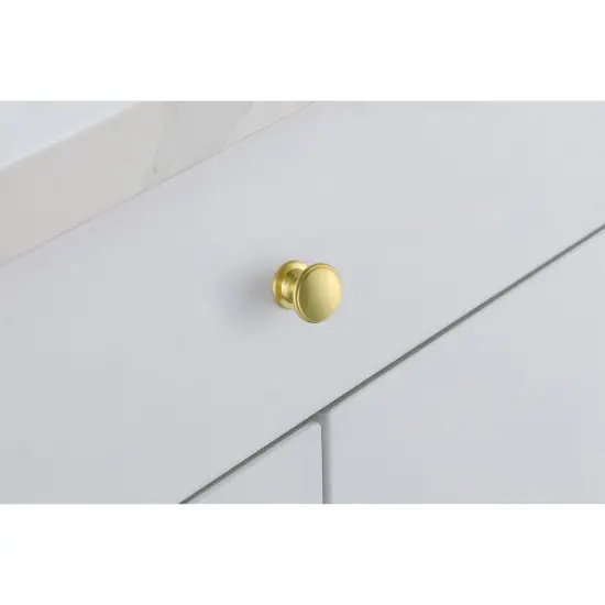 Kaid 1.2" Diameter Brushed Gold Mushroom Knob Multipack (Set of 10) {3}