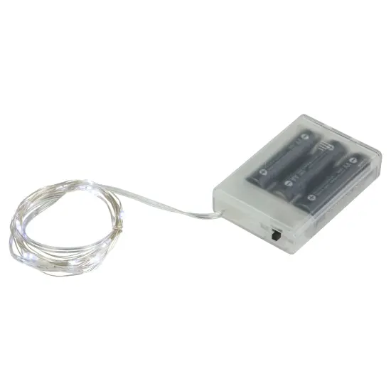 Northlight Micro Fairy Christmas Lights - LED Pure White - 6' Copper Wire - 20ct {7}