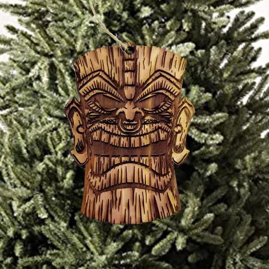 Tiki - Cedar Ornament {2}