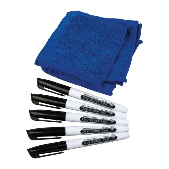 Dry Erase Pens & Microfiber Towels, 5 Sets Per Pack, 3 Packs {2}