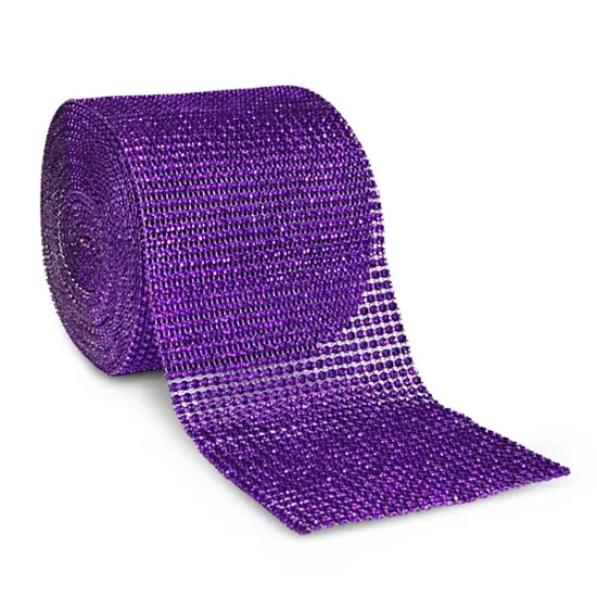 4.75" Diamond Mesh Wrap Trim 10 Yard Roll Purple {1}