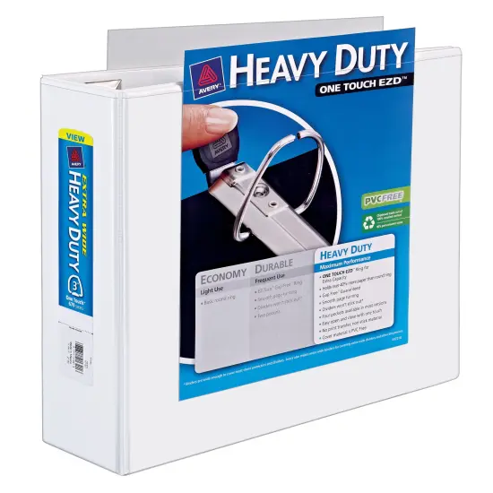 Avery Heavy-Duty View 3 Ring Binder, Extra Wide, 3" EZD Rings, 1 White Binder (01321) {1}