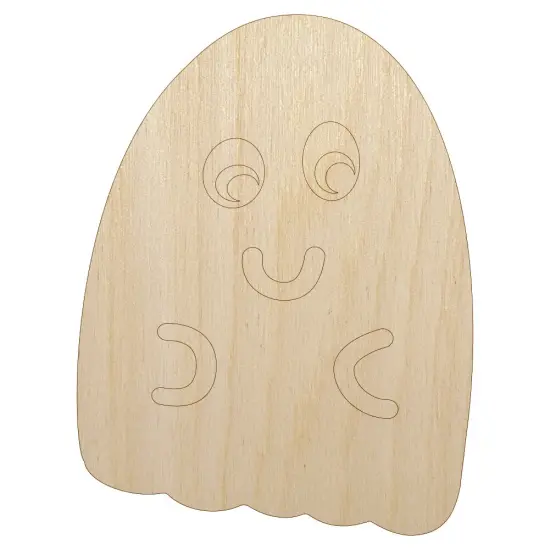 Fun Ghost Halloween Unfinished Wood Shape Piece Cutout for DIY Craft Projects {7}