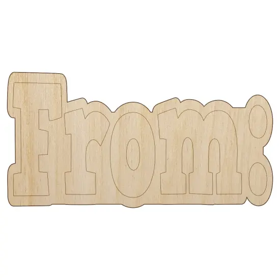 From Text Unfinished Wood Shape Piece Cutout for DIY Craft Projects {1}